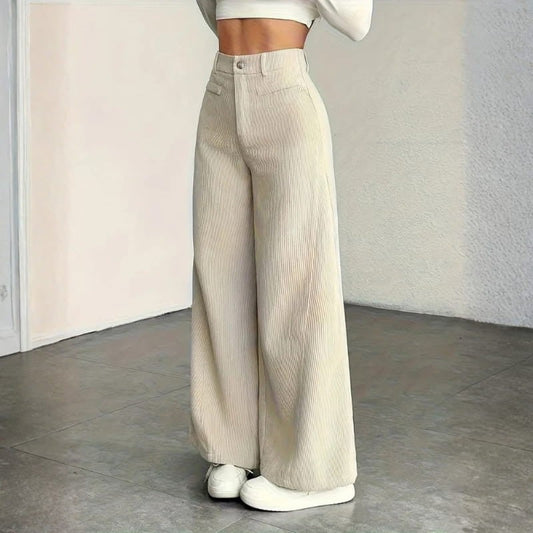 Amabel | High-Waisted Wide-Leg Corduroy Pants photo