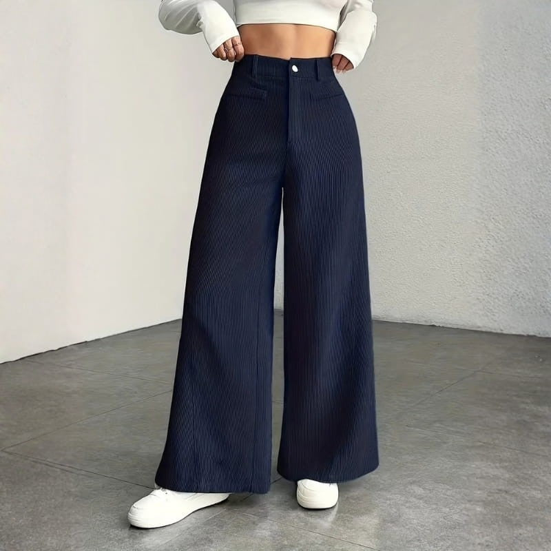 Amabel | High-Waisted Wide-Leg Corduroy Pants photo