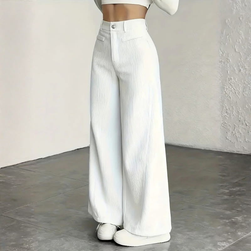 Amabel | High-Waisted Wide-Leg Corduroy Pants photo