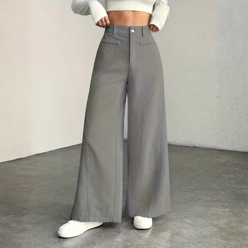 Amabel | High-Waisted Wide-Leg Corduroy Pants photo
