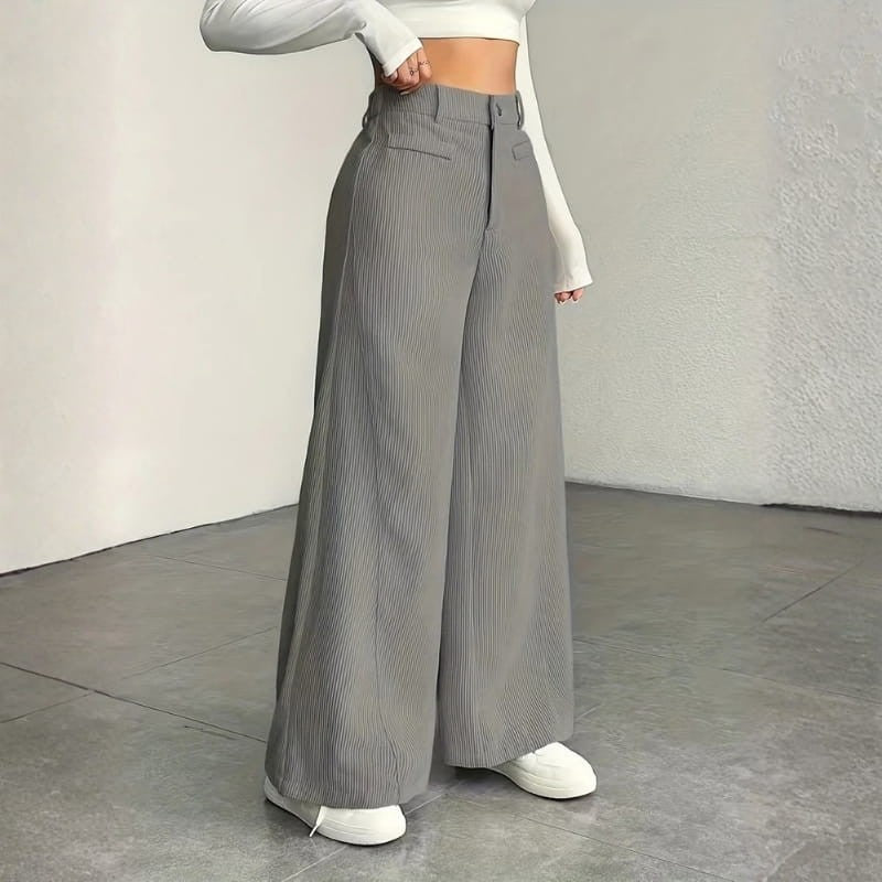 Amabel | High-Waisted Wide-Leg Corduroy Pants photo
