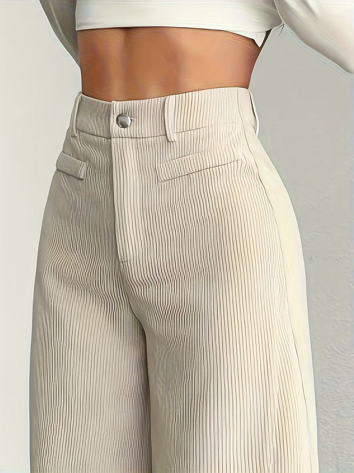 Amabel | High-Waisted Wide-Leg Corduroy Pants photo