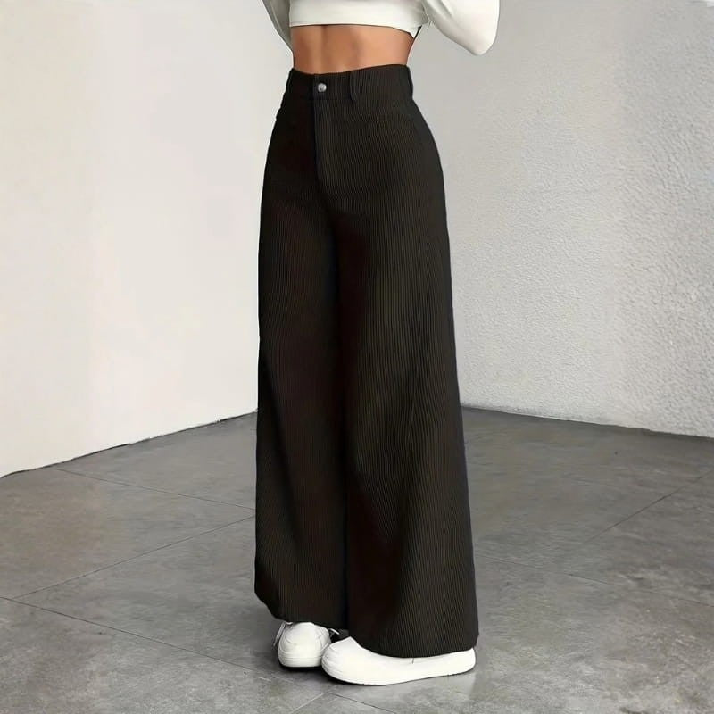 Amabel | High-Waisted Wide-Leg Corduroy Pants photo