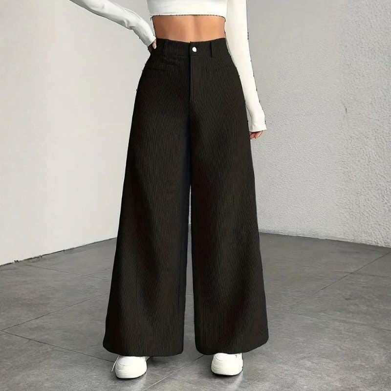 Amabel | High-Waisted Wide-Leg Corduroy Pants photo