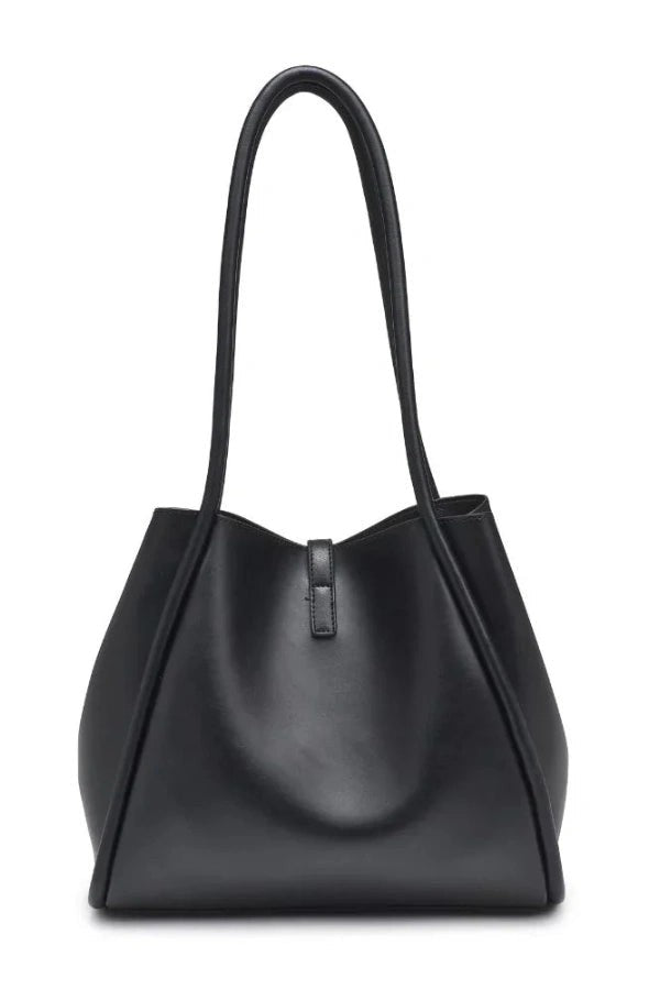 Anastasia | Vegan Leather Turn-Lock Tote Bag photo