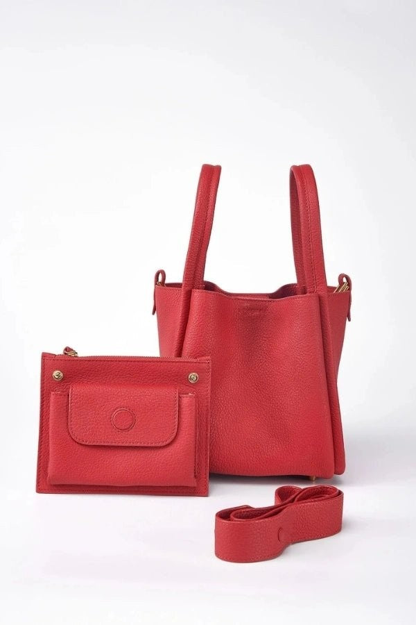 Anneke | Full-Grain Leather Bucket Bag photo