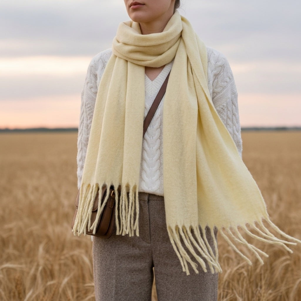 Anneliese | Tassel Cashmere Scarf photo