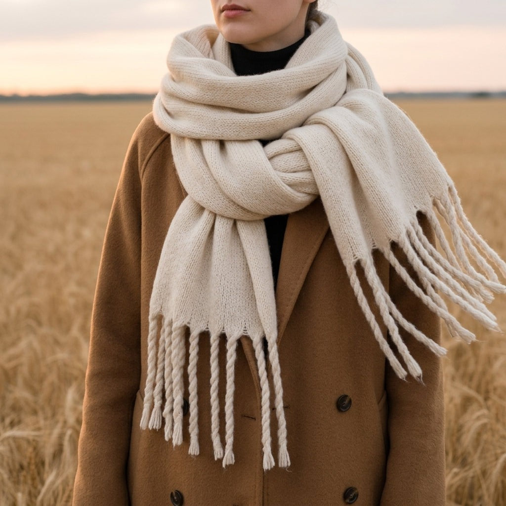 Anneliese | Tassel Cashmere Scarf photo