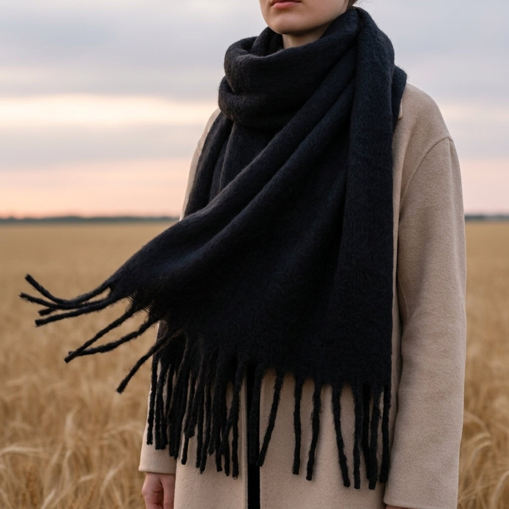 Anneliese | Tassel Cashmere Scarf photo