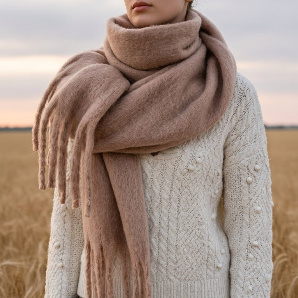Anneliese | Tassel Cashmere Scarf photo