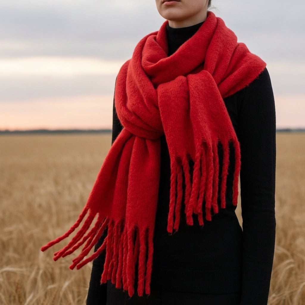 Anneliese | Tassel Cashmere Scarf photo