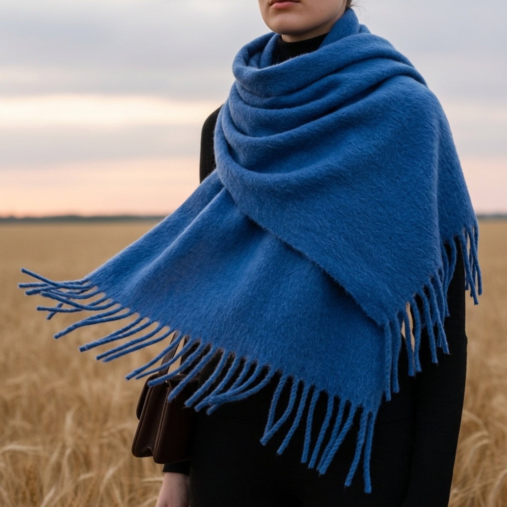 Anneliese | Tassel Cashmere Scarf photo