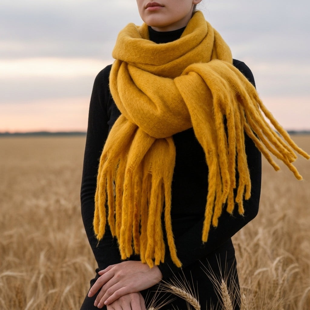 Anneliese | Tassel Cashmere Scarf photo