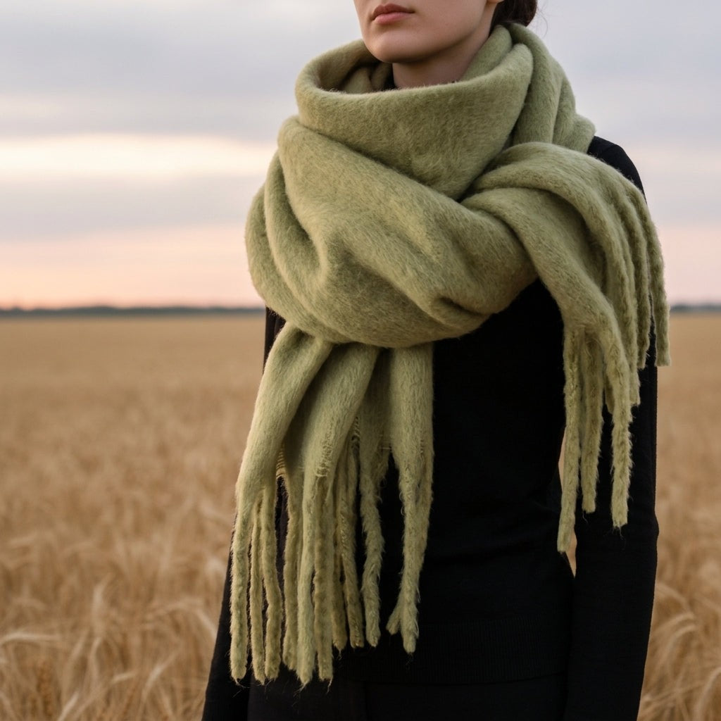 Anneliese | Tassel Cashmere Scarf photo