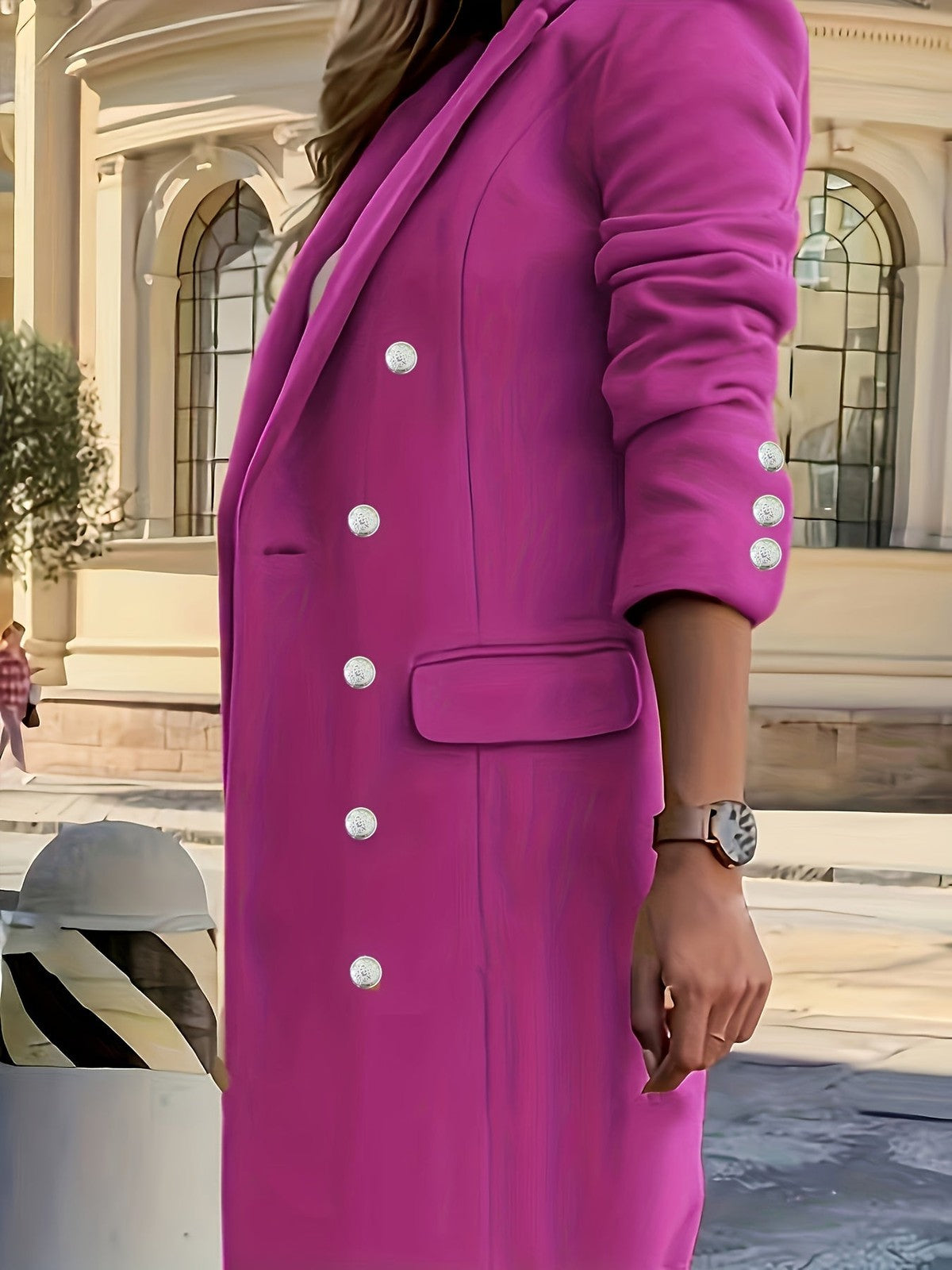 Annette | Women's Double-Breasted Longline Coat
