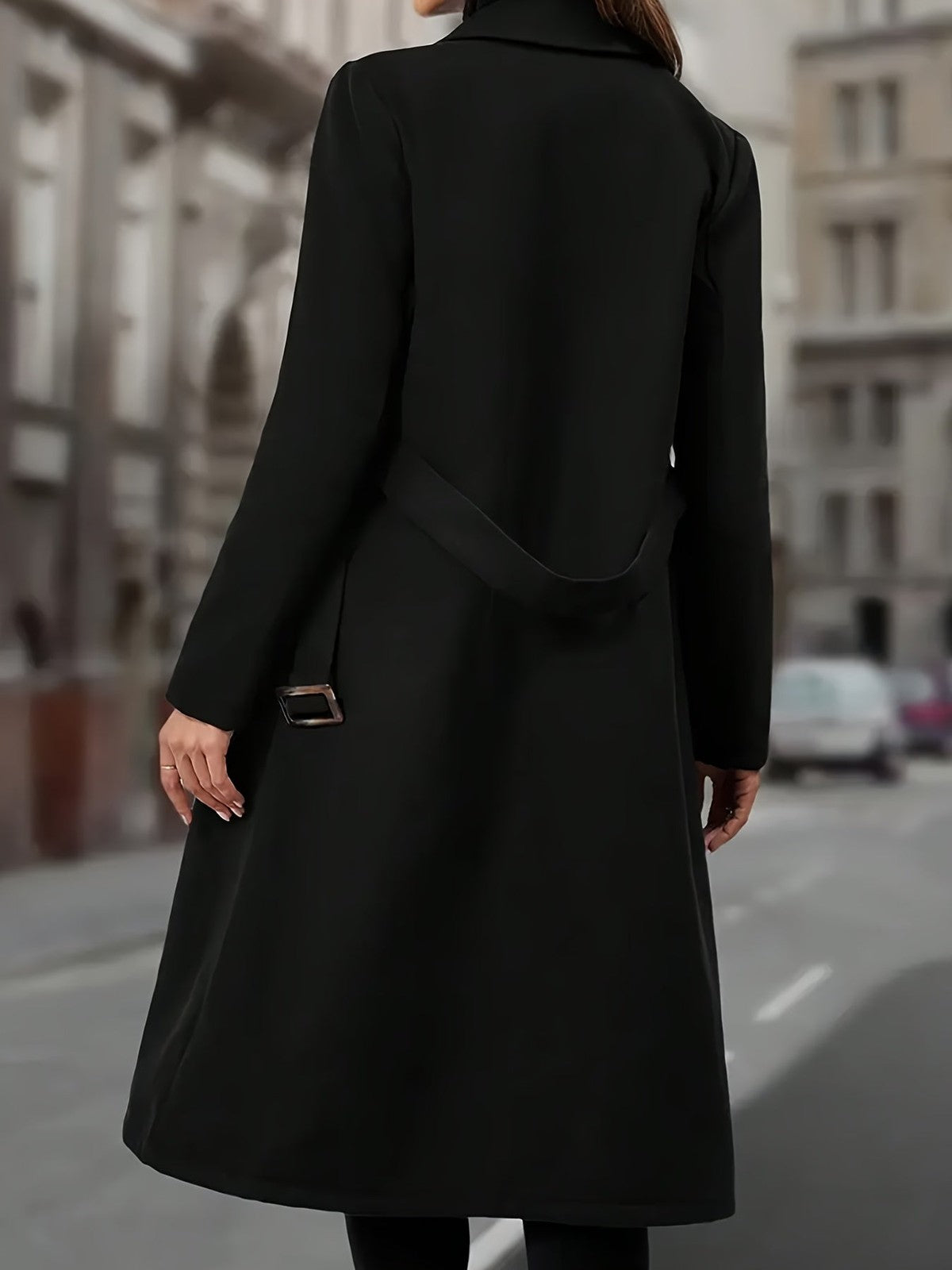 Thaisa | Women's Double-Breasted Long Coat