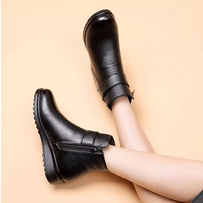 Bernadette | Women's Cozy Buckle Ankle Boots