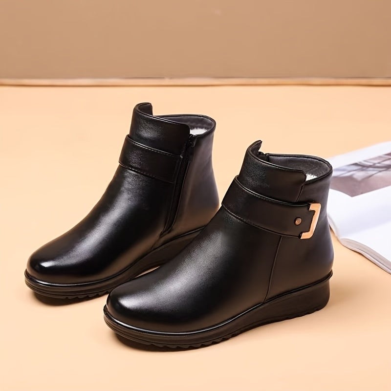 Bernadette | Women's Cozy Buckle Ankle Boots