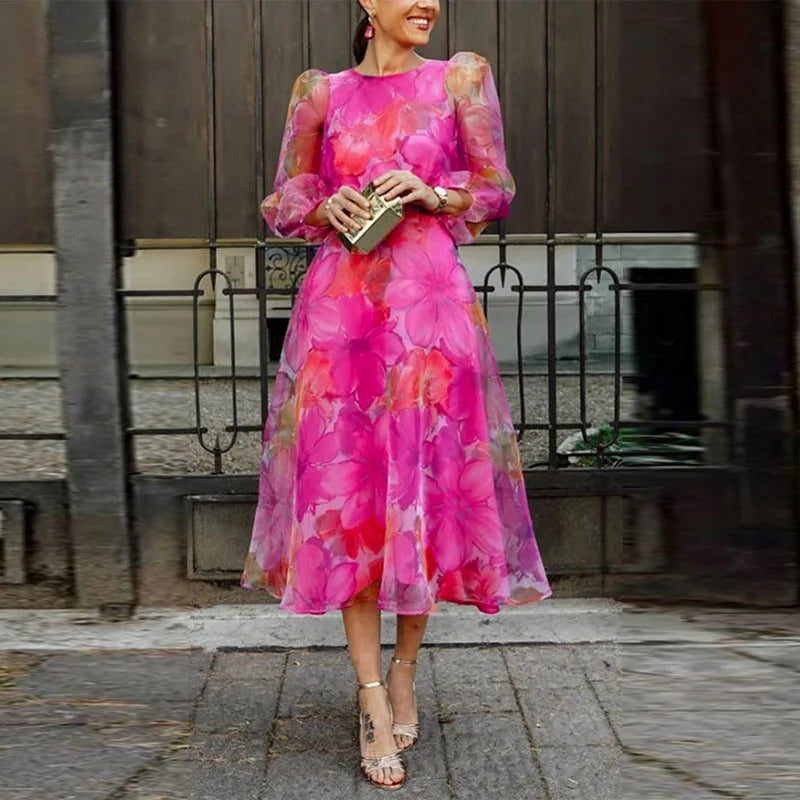 Blythe | Wedding Guest Floral Midi Dress