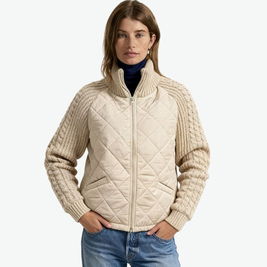 Branwen | Quilted Jacket with Knit Sleeves photo
