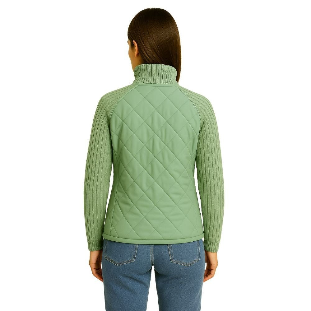 Branwen | Quilted Jacket with Knit Sleeves photo