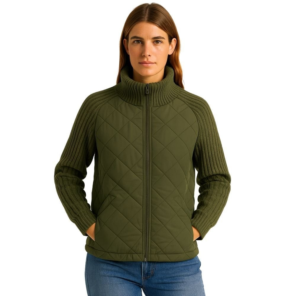 Branwen | Quilted Jacket with Knit Sleeves photo