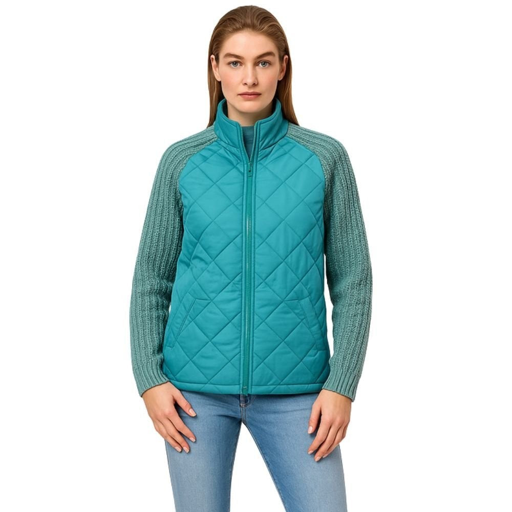 Branwen | Quilted Jacket with Knit Sleeves photo