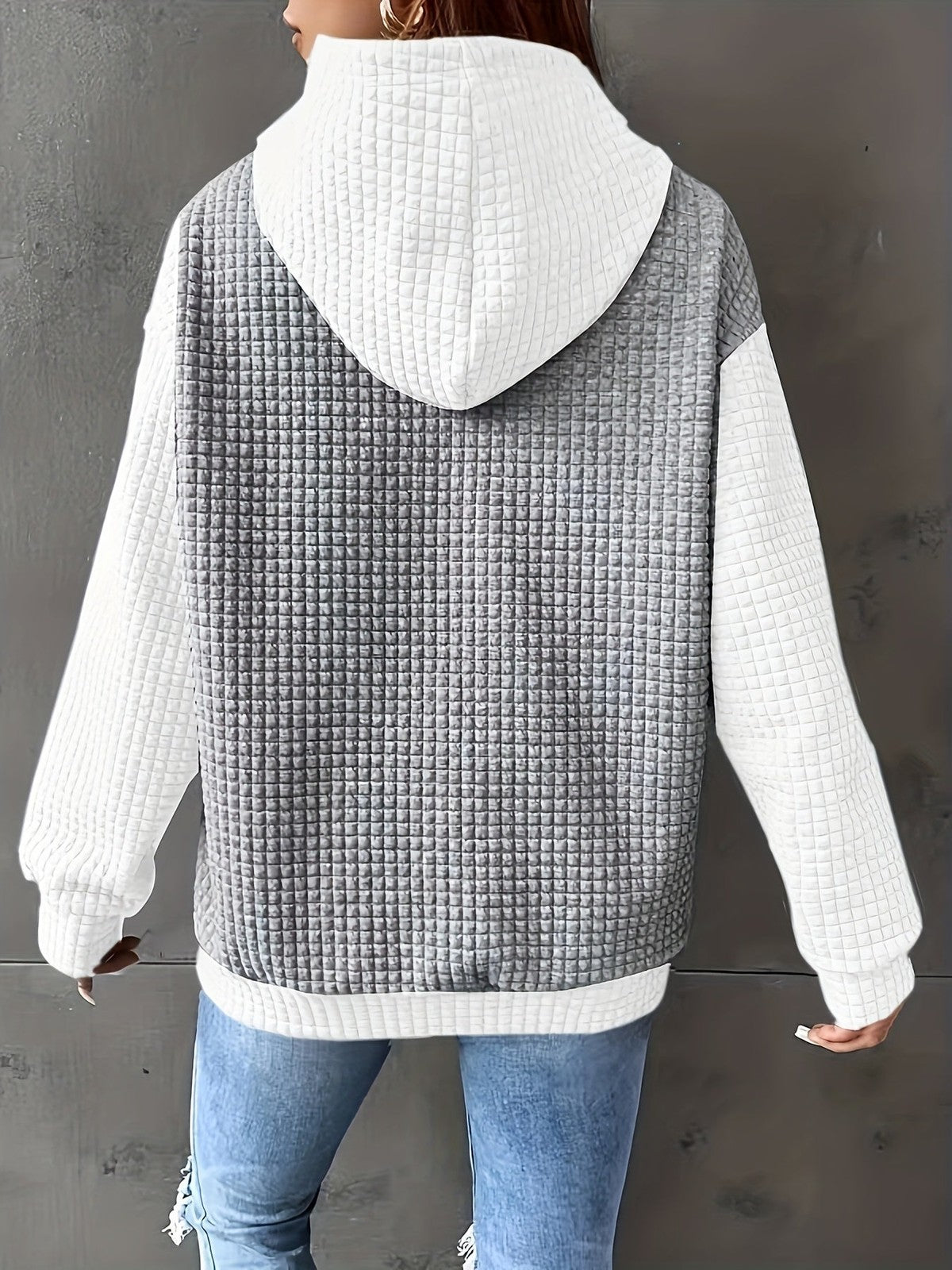 Brenna | Women's Cozy Waffle-Texture Hoodie