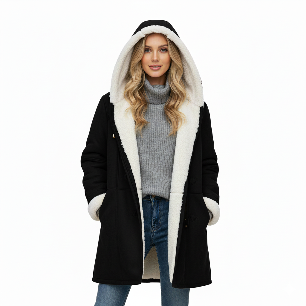 Fionnuala | Comfortable Mid-Length Hooded Coat