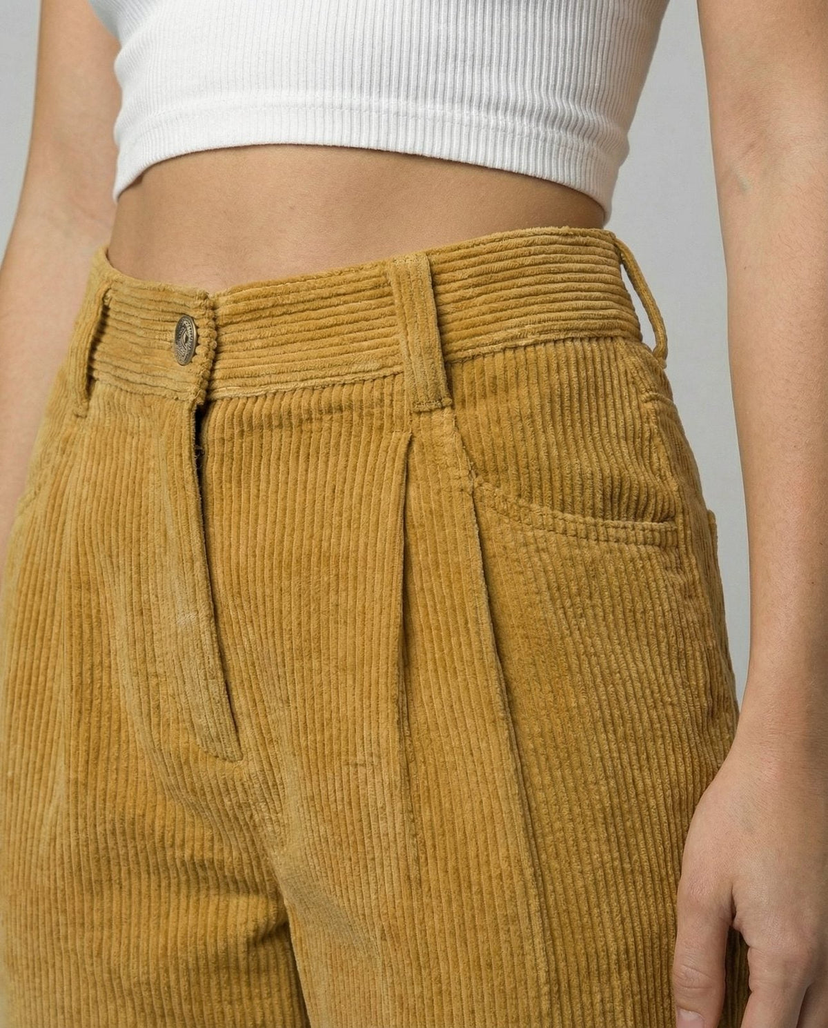 Callan | Stout Elastic Waist Corduroy Pants for Women photo