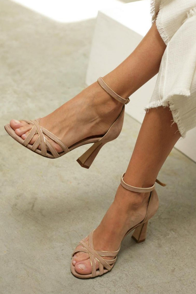 Madelief | Multi-Strap Heeled Sandals with Open Toe and Ankle Strap