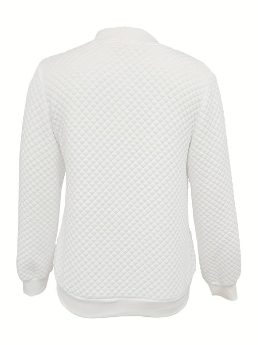 Carolyn | Women's Quilted-Texture Baseball Jacket