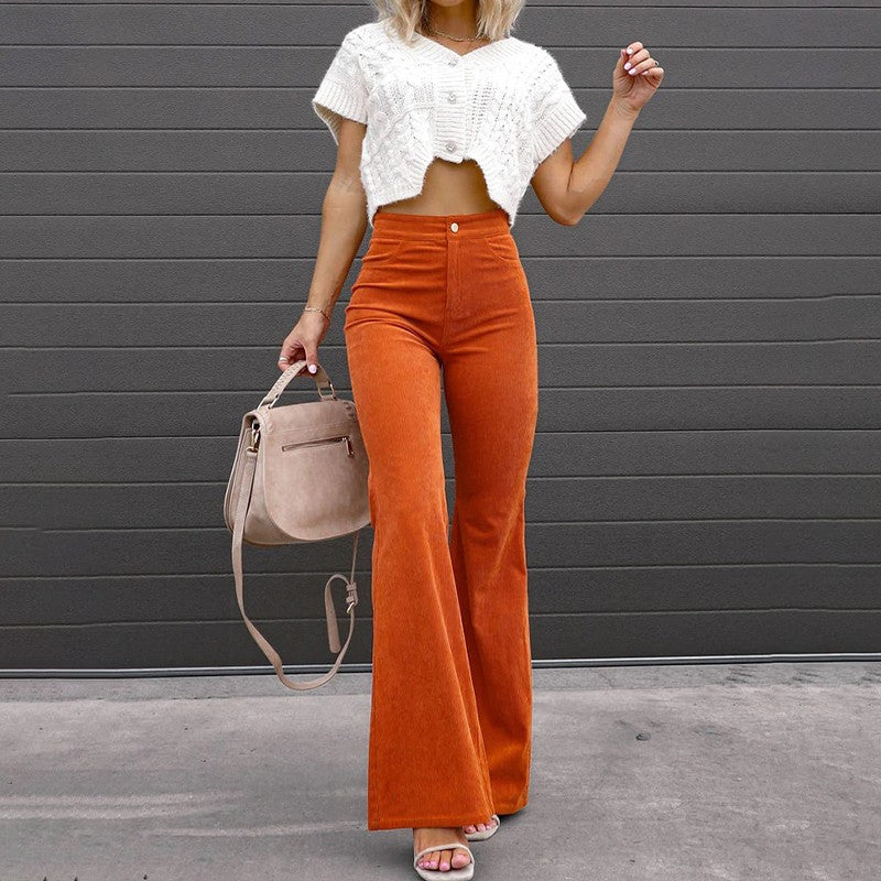 Cassia | Anchored High Waisted Flared Pants for Women photo