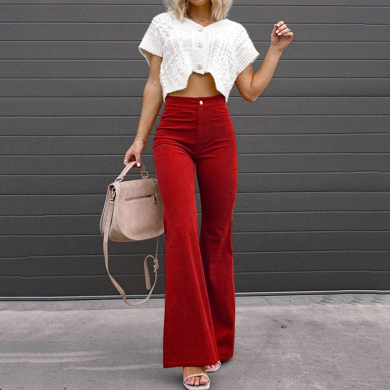 Cassia | Anchored High Waisted Flared Pants for Women photo