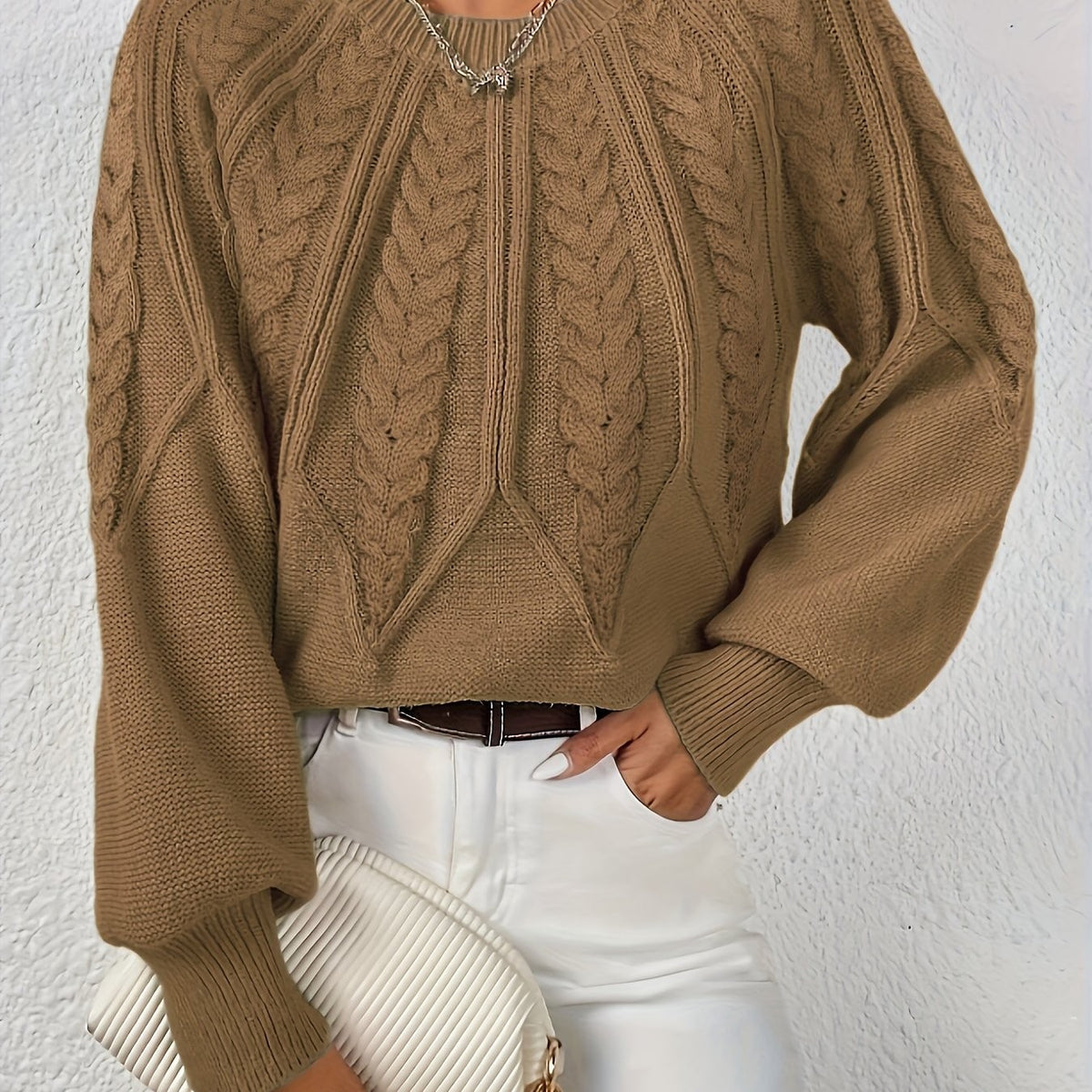 Cassidy | Women's Cable-Knit Round-Neck Sweater