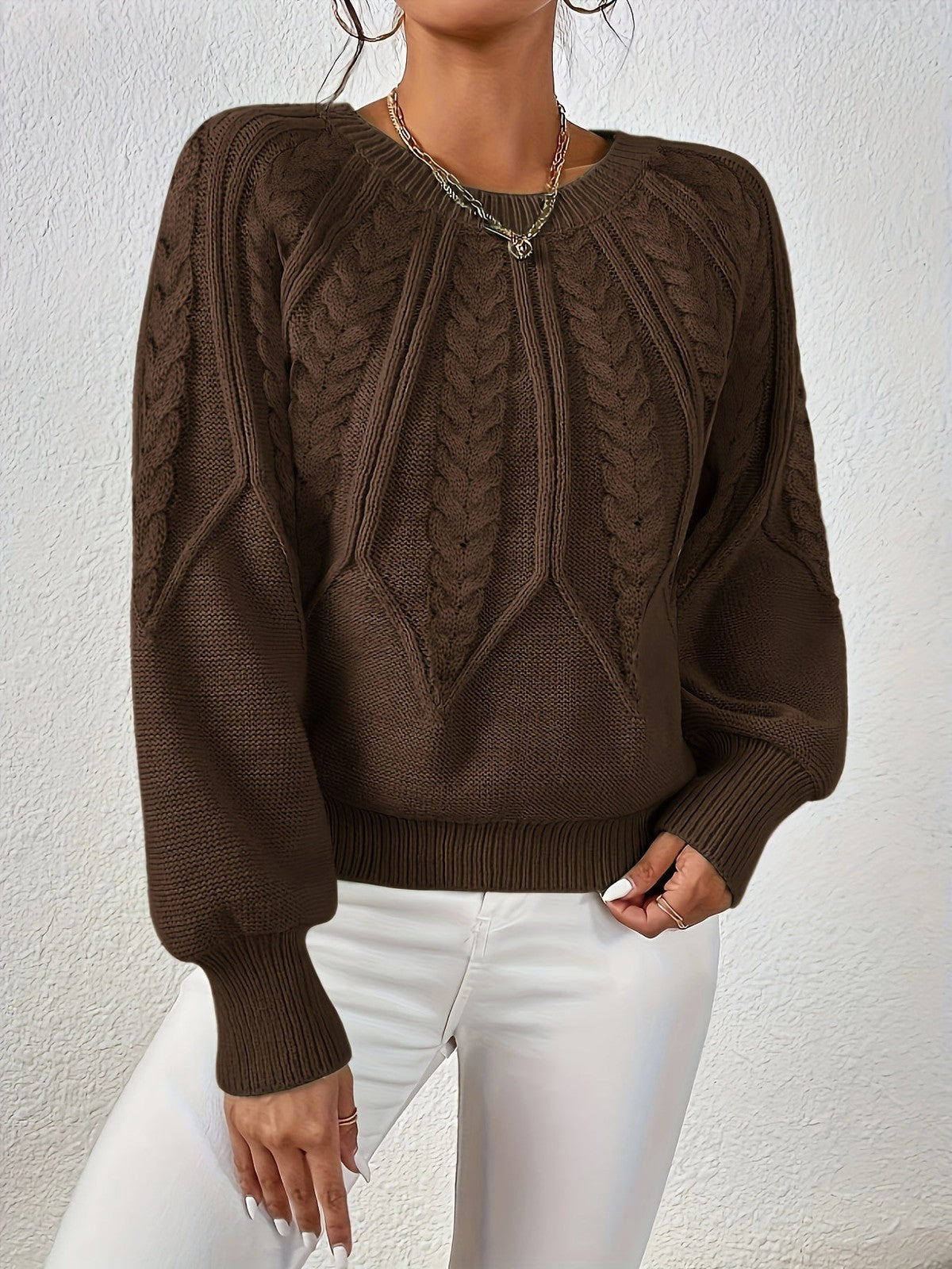Cassidy | Women's Cable-Knit Round-Neck Sweater