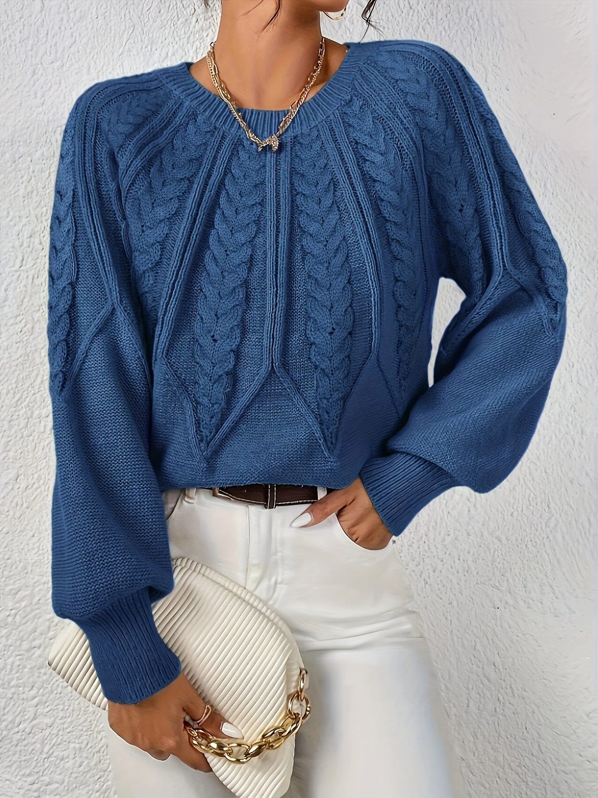 Cassidy | Women's Cable-Knit Round-Neck Sweater