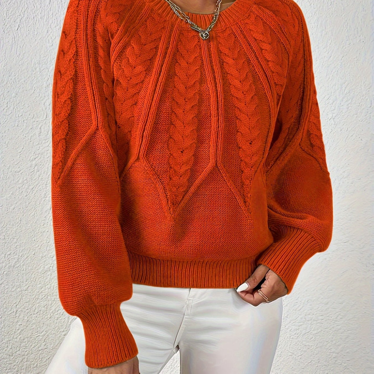 Cassidy | Women's Cable-Knit Round-Neck Sweater