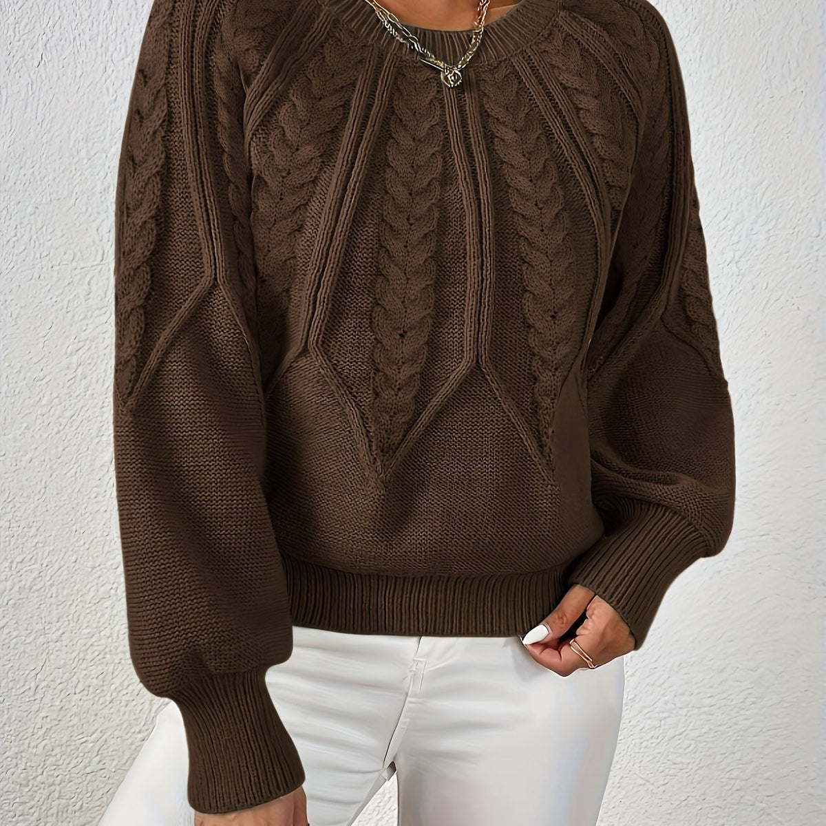 Cassidy | Women's Cable-Knit Round-Neck Sweater