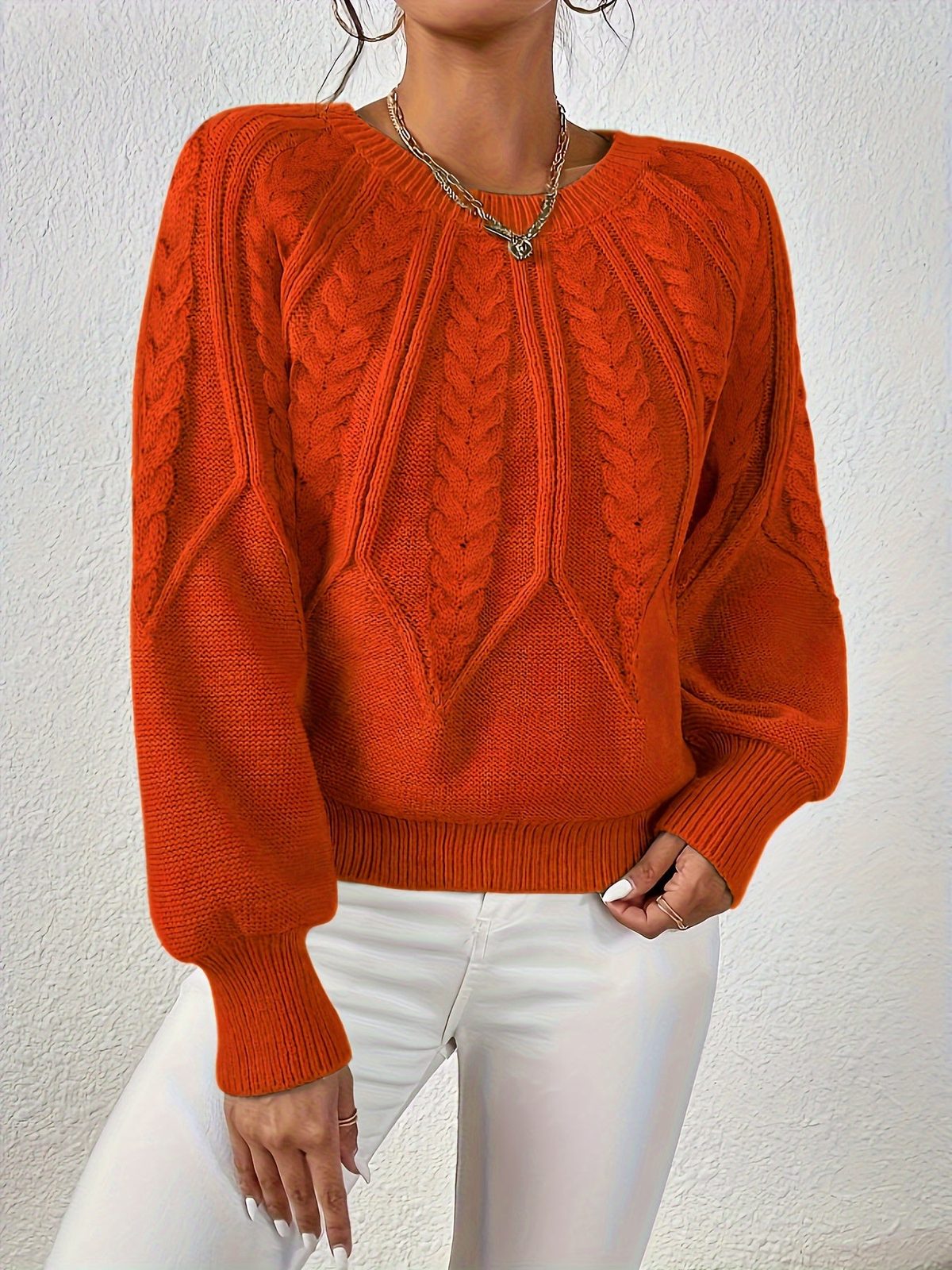 Cassidy | Women's Cable-Knit Round-Neck Sweater