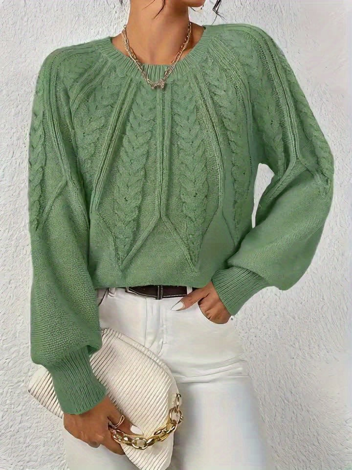 Cassidy | Women's Cable-Knit Round-Neck Sweater