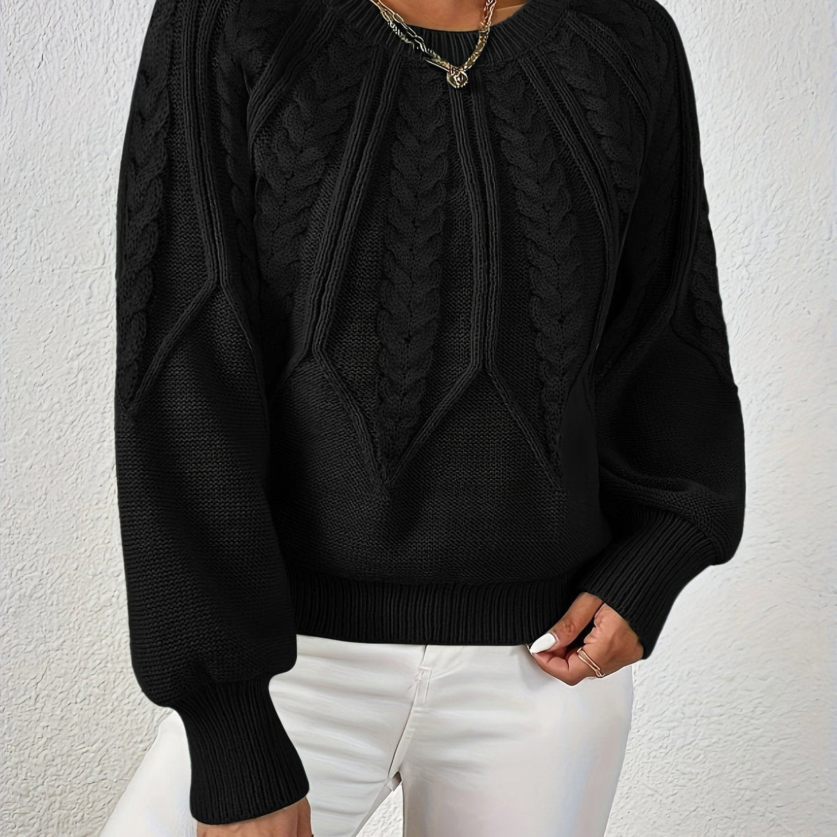 Cassidy | Women's Cable-Knit Round-Neck Sweater