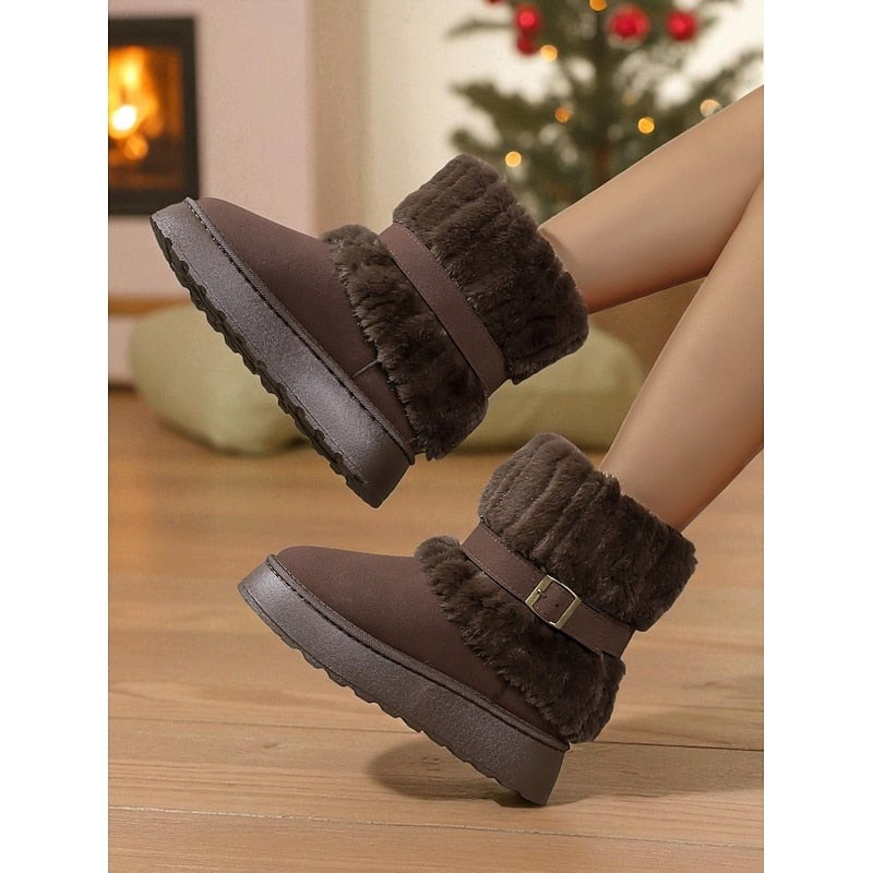 Opaline | Women's Cozy Fur-Trimmed Snow Boots