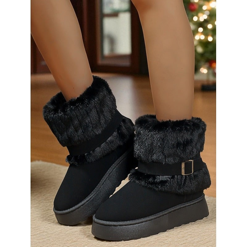 Opaline | Women's Cozy Fur-Trimmed Snow Boots