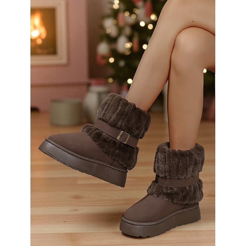 Opaline | Women's Cozy Fur-Trimmed Snow Boots
