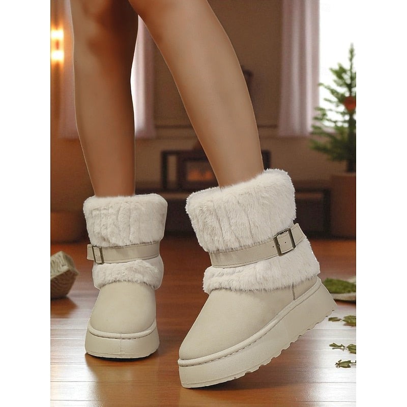 Opaline | Women's Cozy Fur-Trimmed Snow Boots