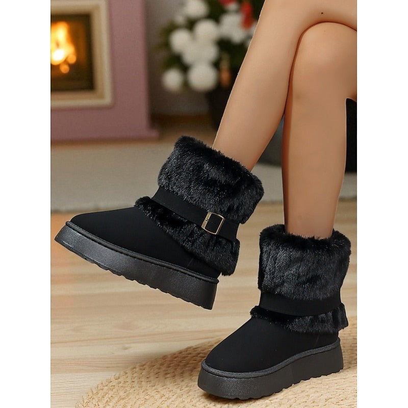 Opaline | Women's Cozy Fur-Trimmed Snow Boots