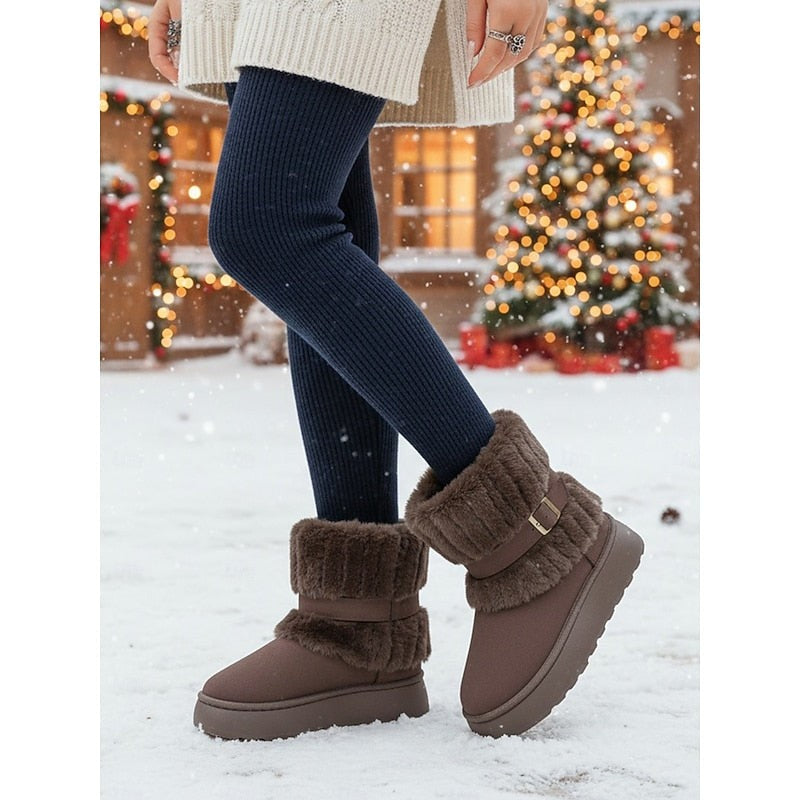 Opaline | Women's Cozy Fur-Trimmed Snow Boots