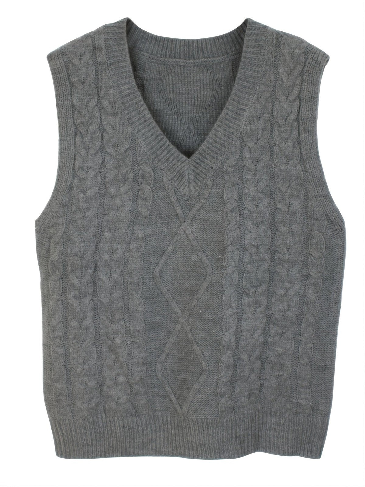 Cora | Women's Cozy Cable-Knit V-Neck Sweater Vest