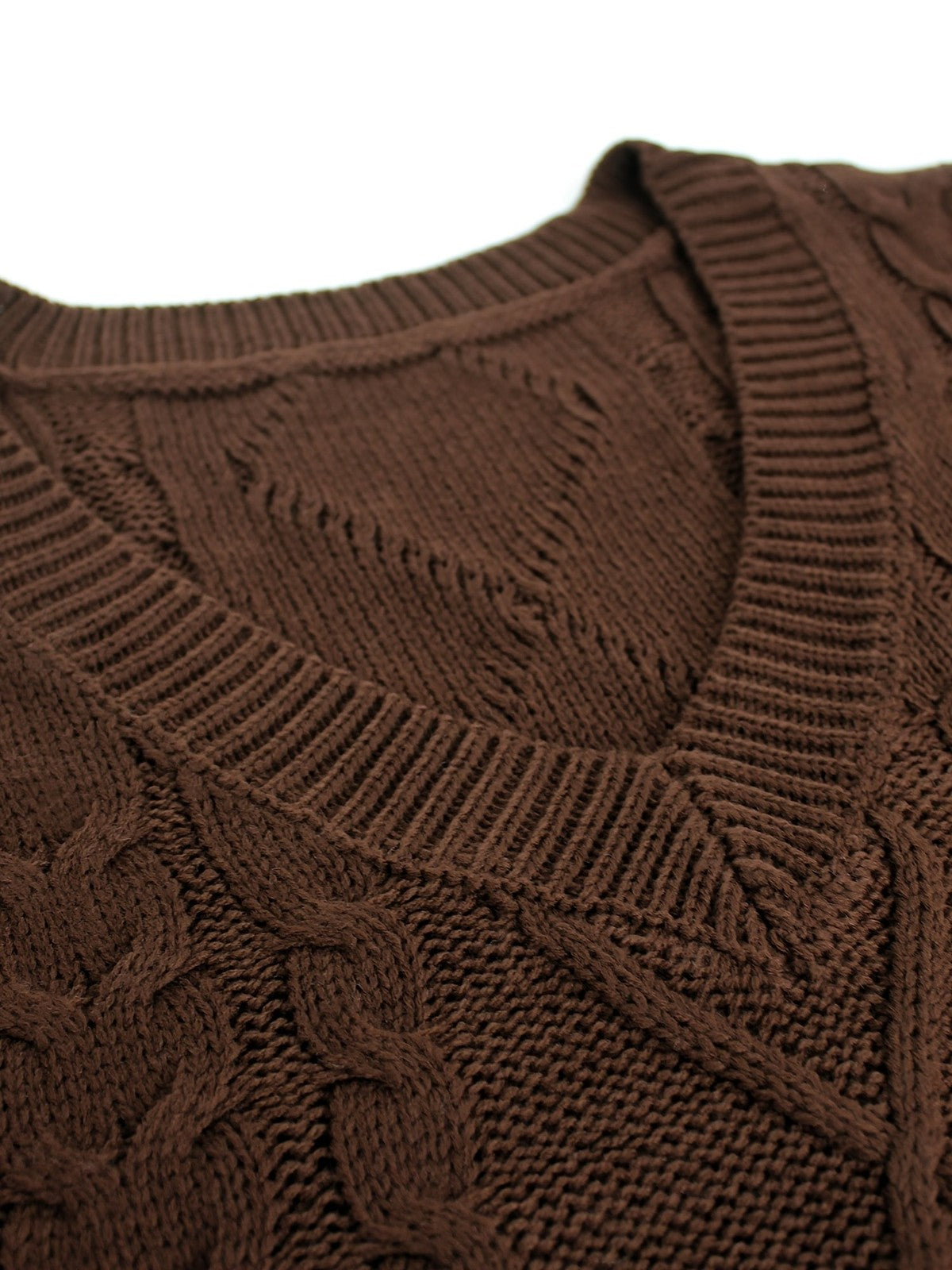 Cora | Women's Cozy Cable-Knit V-Neck Sweater Vest